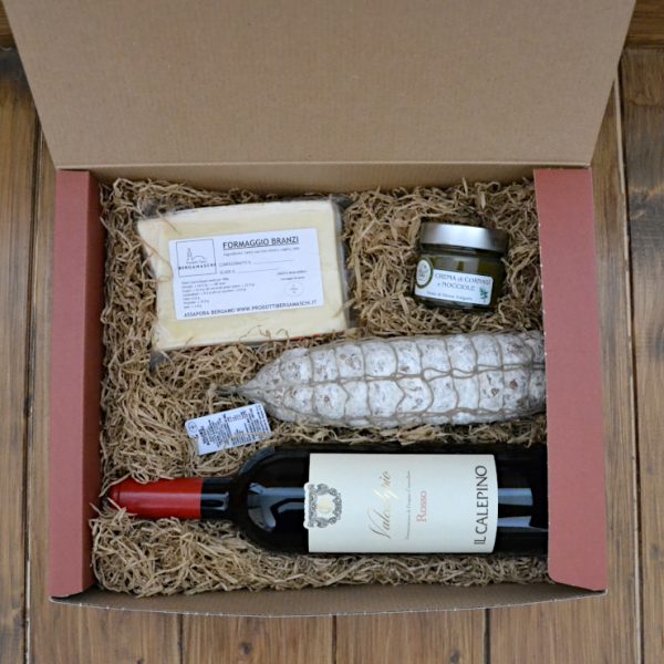 Kit regalo: confezione regalo decorata con paglietta