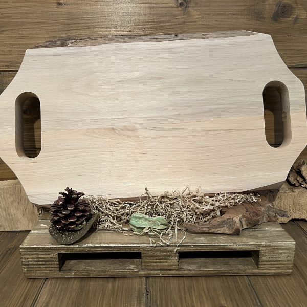 Tagliere in legno artigianale – due manici