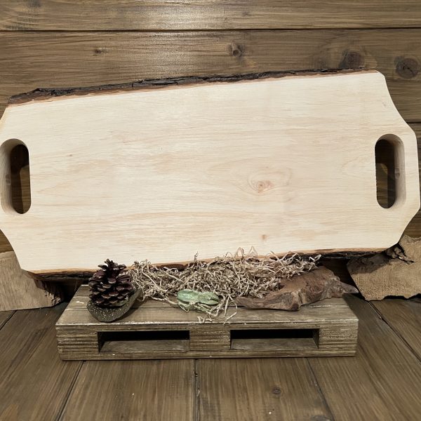 Tagliere in legno artigianale – due manici