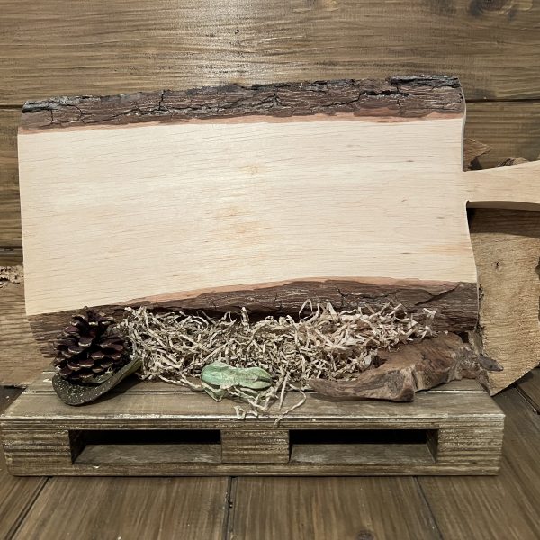 Tagliere rettangolare in legno artigianale – un manico
