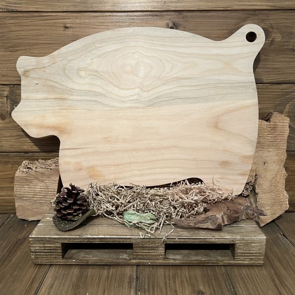 Tagliere in legno artigianale – Maialino