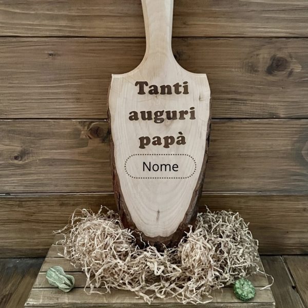 Tagliere ovale in legno personalizzato – festa del papà